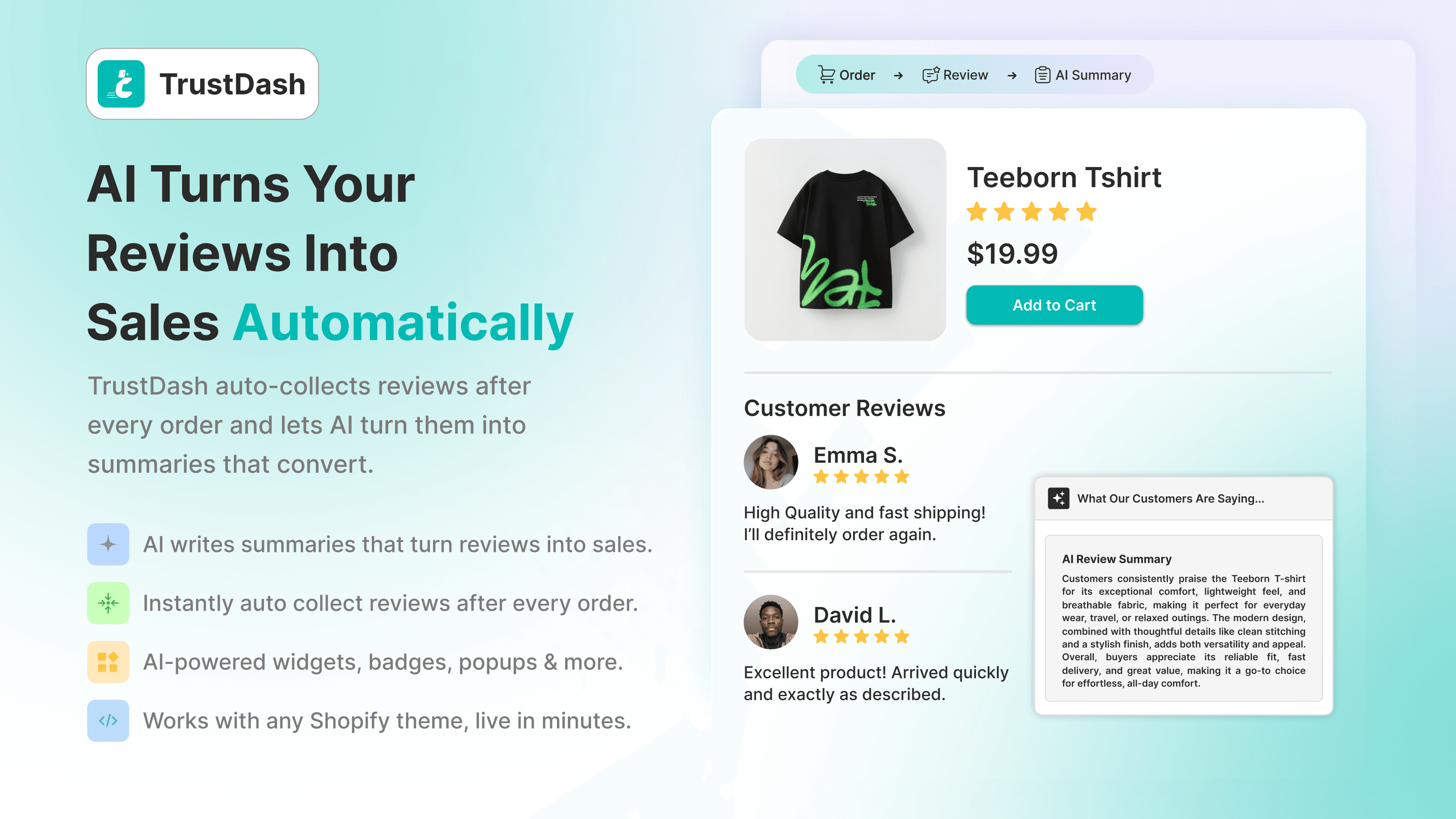 TrustDash : AI Badges & Summary